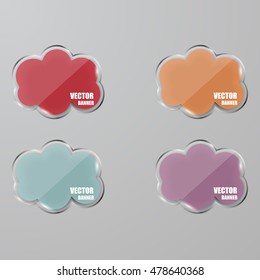 Glass framework set. Vector illustration.
Vector infographic. banners set