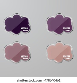 Glass framework set. Vector illustration.
Vector infographic. banners set