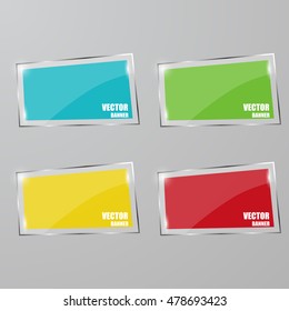 Glass framework set. Vector illustration.
Vector infographic. banners set