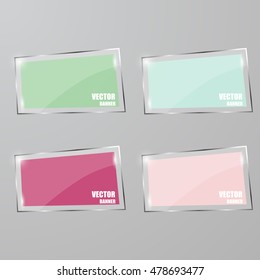 Glass framework set. Vector illustration.
Vector infographic. banners set