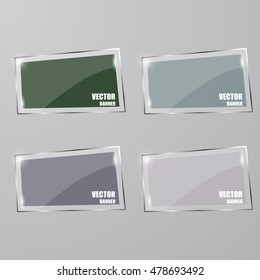 Glass framework set. Vector illustration.
Vector infographic. banners set
