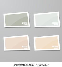 Glass framework set. Vector illustration.Vector infographic. banners set