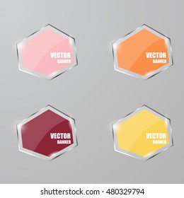 Glass framework set. Vector illustration.
Vector infographic. banners set