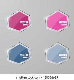 Glass framework set. Vector illustration.
Vector infographic. banners set