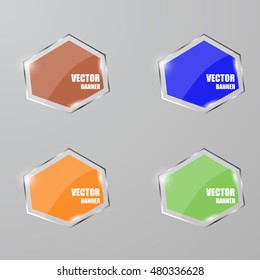 Glass framework set. Vector illustration.
Vector infographic. banners set