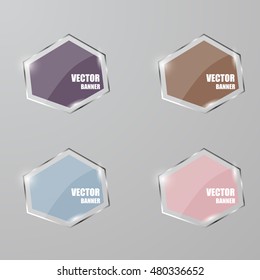 Glass framework set. Vector illustration.
Vector infographic. banners set