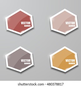 Glass framework set. Vector illustration.
Vector infographic. banners set