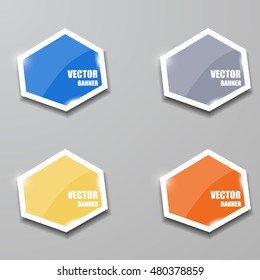 Glass framework set. Vector illustration.
Vector infographic. banners set