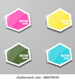 Glass framework set. Vector illustration.
Vector infographic. banners set