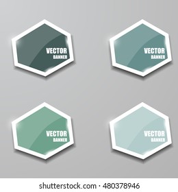 Glass framework set. Vector illustration.
Vector infographic. banners set