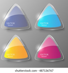 Glass framework set. Vector illustration.