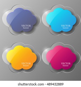 Glass framework set. Vector illustration.