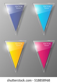 Glass framework set. Vector illustration.