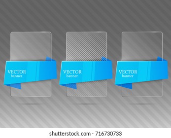 Glass framework set. Vector illustration.