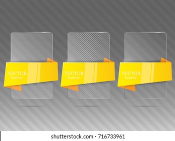 Glass framework set. Vector illustration.