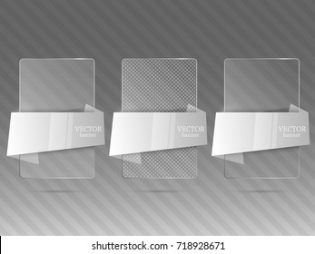 Glass framework set. Vector illustration.