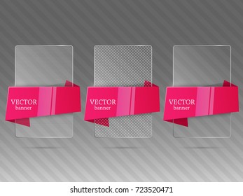 Glass framework set. Vector illustration.