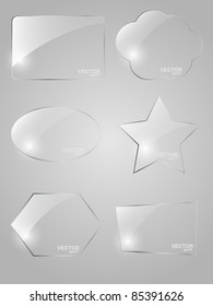 Glass framework set. Vector illustration.