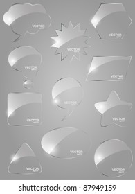 Glass framework set. Vector illustration.