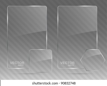Glass framework set. Vector illustration.