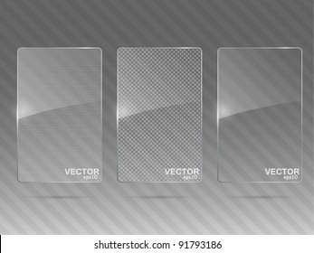 Glass Framework Set. Vector Illustration.