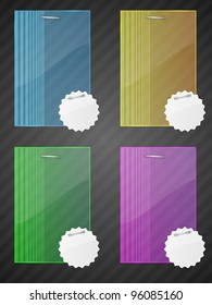 Glass framework set. Vector illustration.