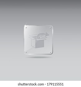 Glass framework with unpacking box