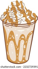 A glass of frappuccino illustration