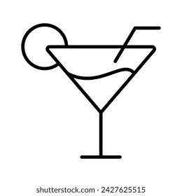 A glass of fresh drink with piece of lemon showing concept icon of party drink
