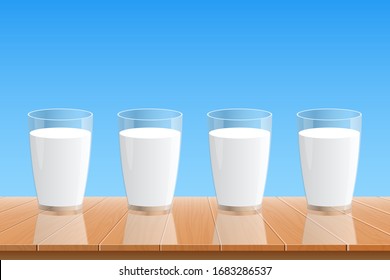 Glass of fresh milk vector design illustration