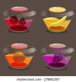 Glass  & Fruit For Game