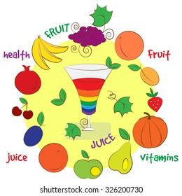 Glass of fruit juice