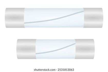 Sicherungssatz aus Glas. Vektorgrafik