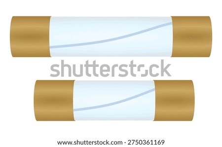 Glass fuse set. vector illustration