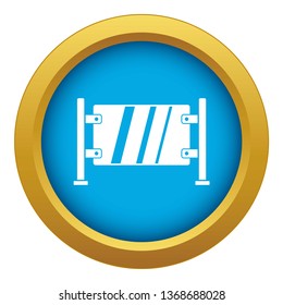 Glass gate icon blue vector isolated on white background for any design