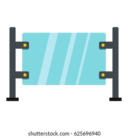 Glass gate icon flat isolated on white background vector illustration