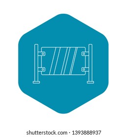 Glass gate icon. Outline illustration of glass gate vector icon for web