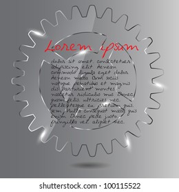 Glass gear vector illustration
