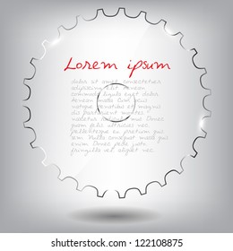 Glass gear vector illustration