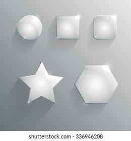 glass geometric shapes. Vector illustration