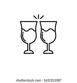 Glass , glasses icon vector image. Can also be used for food and drinks. Suitable for mobile apps, web apps and print media.