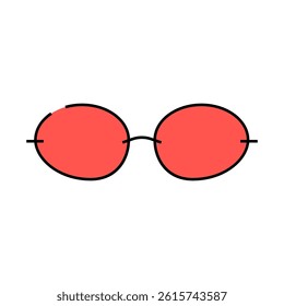 glass glasses optical line icon vector. glass glasses optical sign. isolated symbol illustration