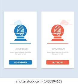 Glass, Globe, Egg, Easter  Blue and Red Download and Buy Now web Widget Card Template