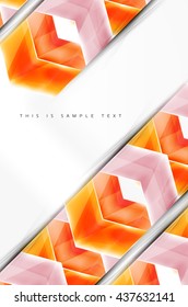 Glass glossy arrow motion background. Vector web brochure, internet flyer, wallpaper or cover poster design.