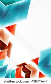Glass glossy arrow motion background. Vector web brochure, internet flyer, wallpaper or cover poster design.