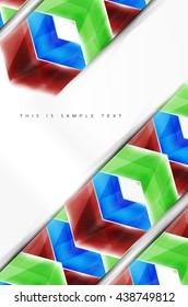 Glass glossy arrow motion background. Vector web brochure, internet flyer, wallpaper or cover poster design.