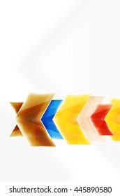 Glass glossy arrow motion background. Vector web brochure, internet flyer, wallpaper or cover poster design.