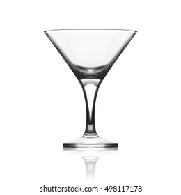 Glass Goblet For Martini Vermouth Cocktails. EPS10 Vector