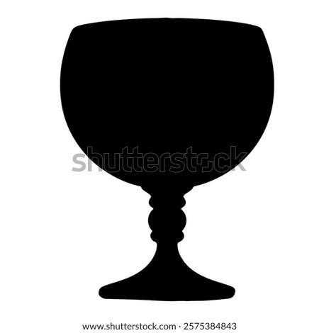Glass goblet silhouette vector icon sign symbol illustration design.
