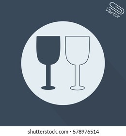 glass goblets icon